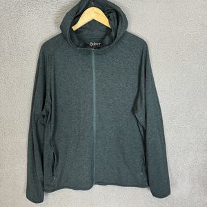 Quince Charcoal Gray Zip-Up Hoodie